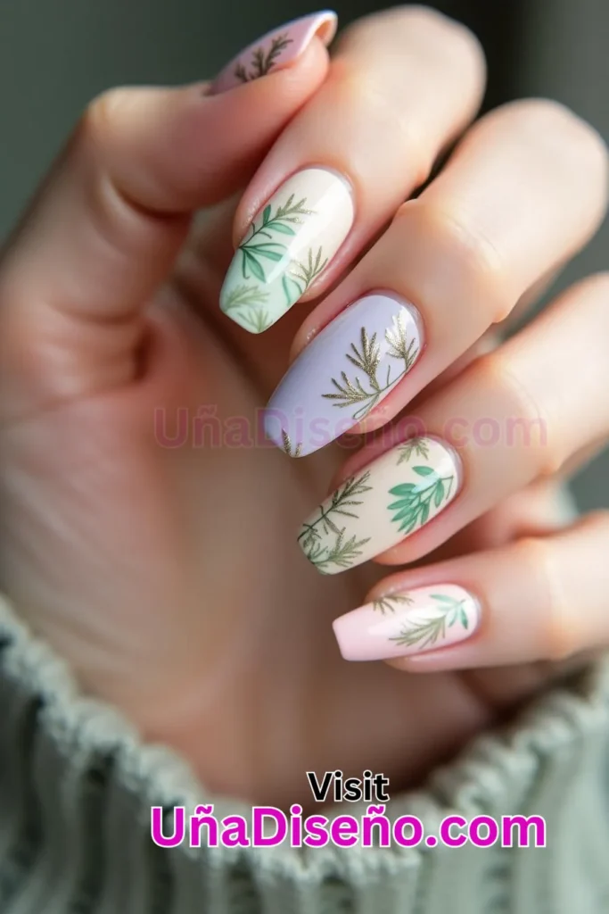 4 Uñas limpias con un inteligente diseño de hojas de la naturaleza 8.jpeg