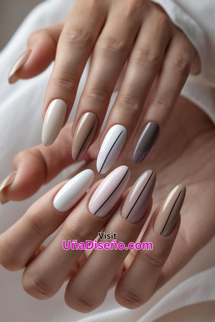 5 Adecuado para todos los tonos de piel Minimalista Abstracto Nail Art Diseño Francés 1.jpg