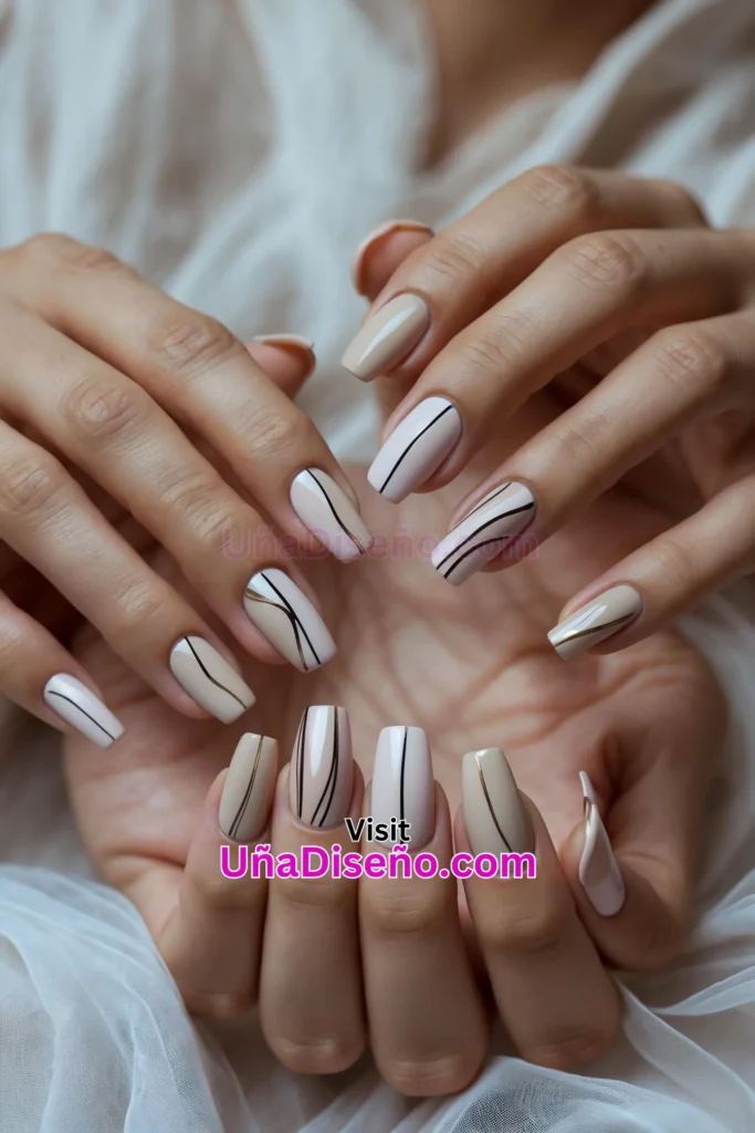 5 Adecuado para todos los tonos de piel Minimalista Abstracto Nail Art Diseño Francés 2.jpg