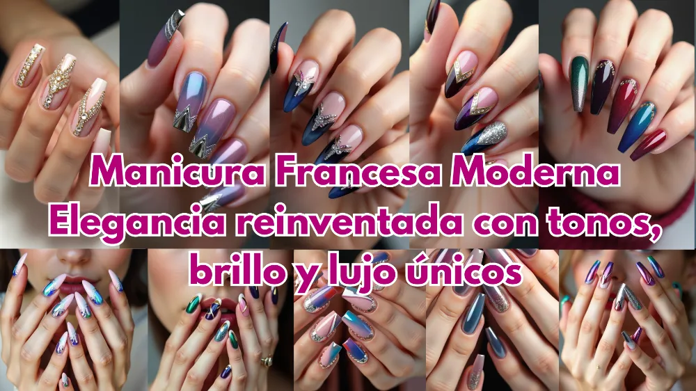 Manicura Francesa Moderna Elegancia reinventada con tonos, brillo y lujo únicos